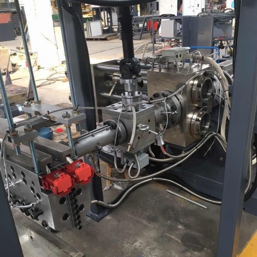 香蕉视频在线播放熔體泵+雙柱換網器 PET打包帶生產線2